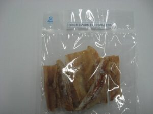 Филе сушеной соленой рыбы-ящерицы, нарезанное (без кожи)